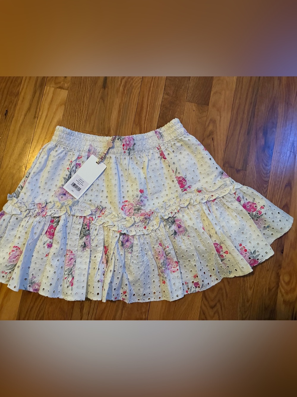 LoveShackFancy Zartyi mini skirt in Spanish lavender
